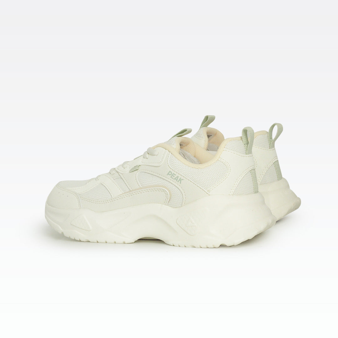 Peak retro casual shoes white pink