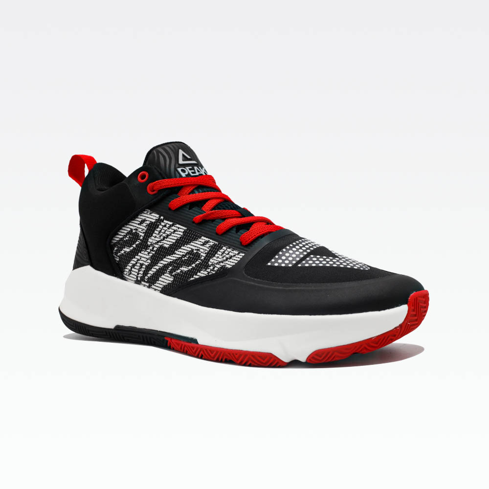 peak basketball shoes black red