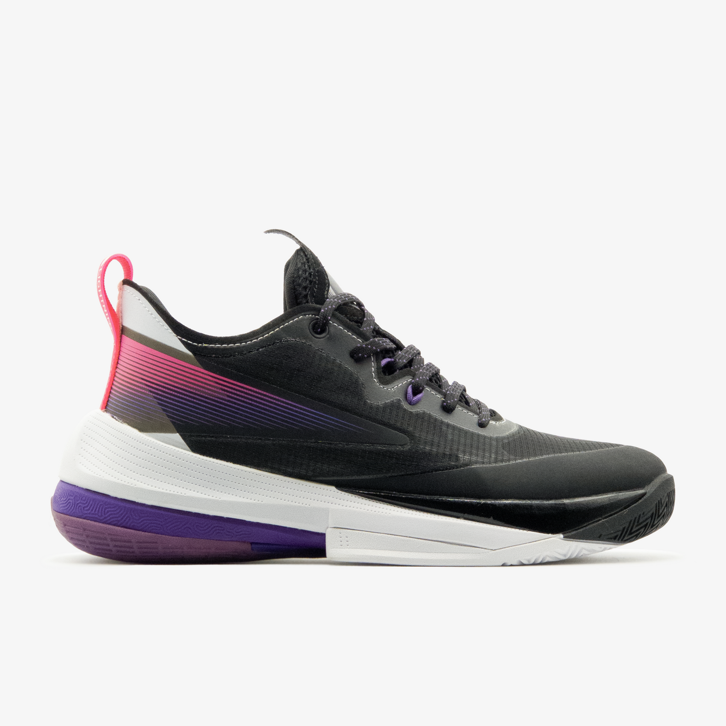 Peak basketball shoes black lakers purple