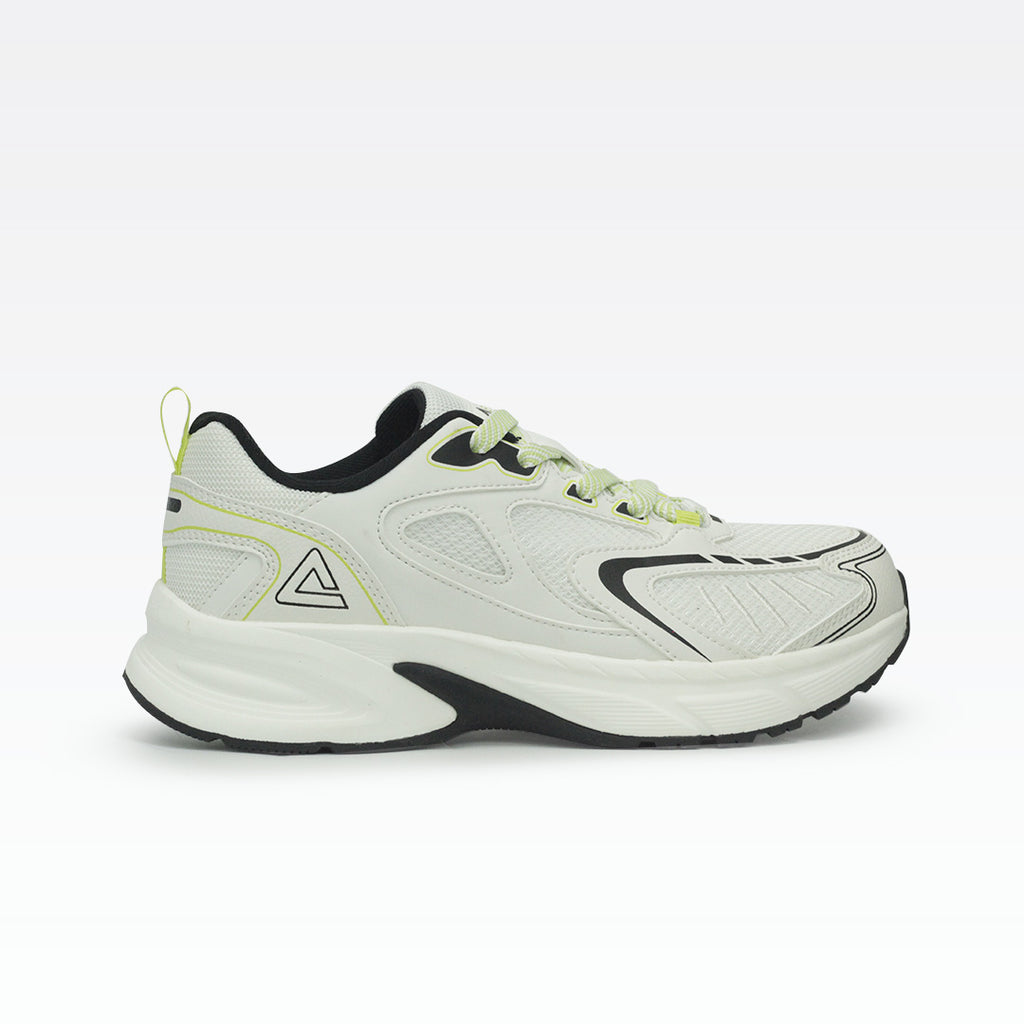 Peak Casual Shoes Milky White/Black Lt.Green