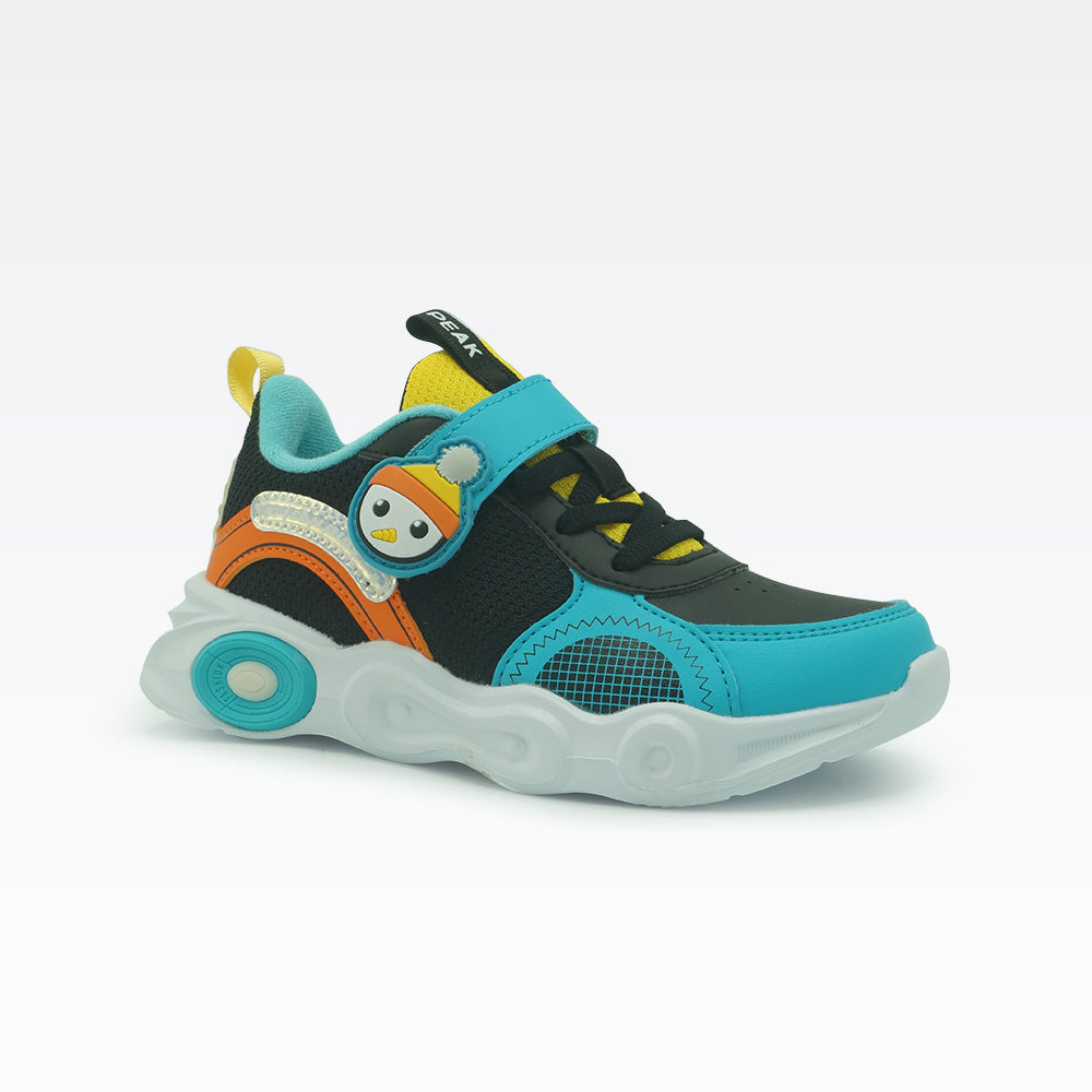 Peak Kids Running Shoes Black Elegant Blue