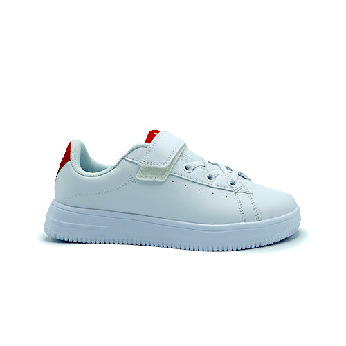Peak kids casual shoes white red