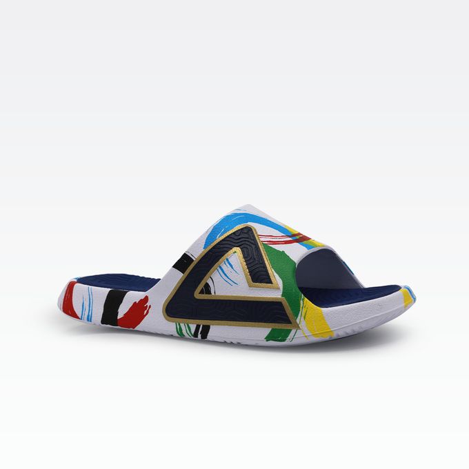 Peak taichi slippers white dark blue