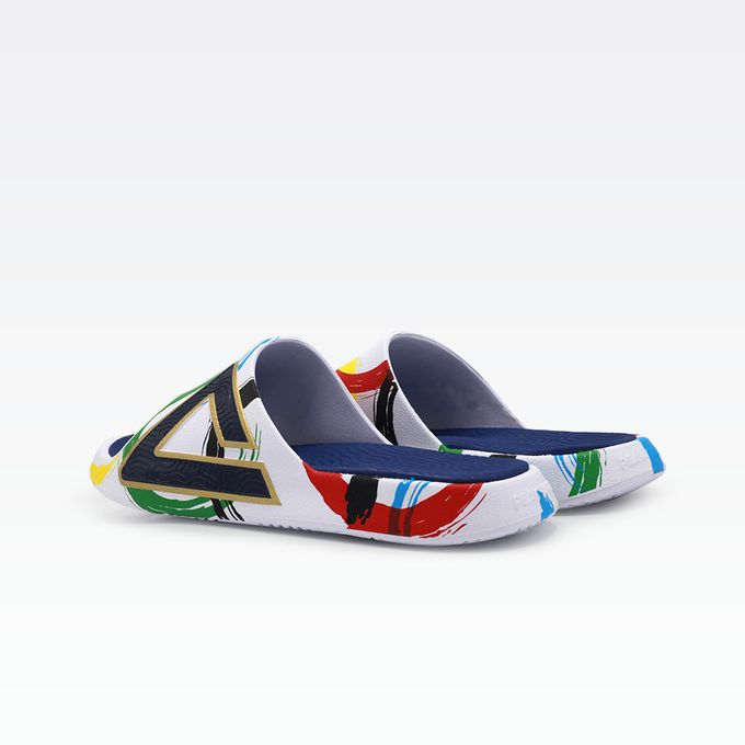 Peak taichi slippers white dark blue