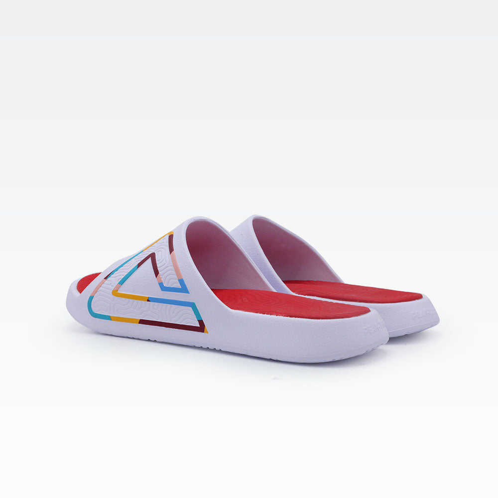 Peak sport slippers white red