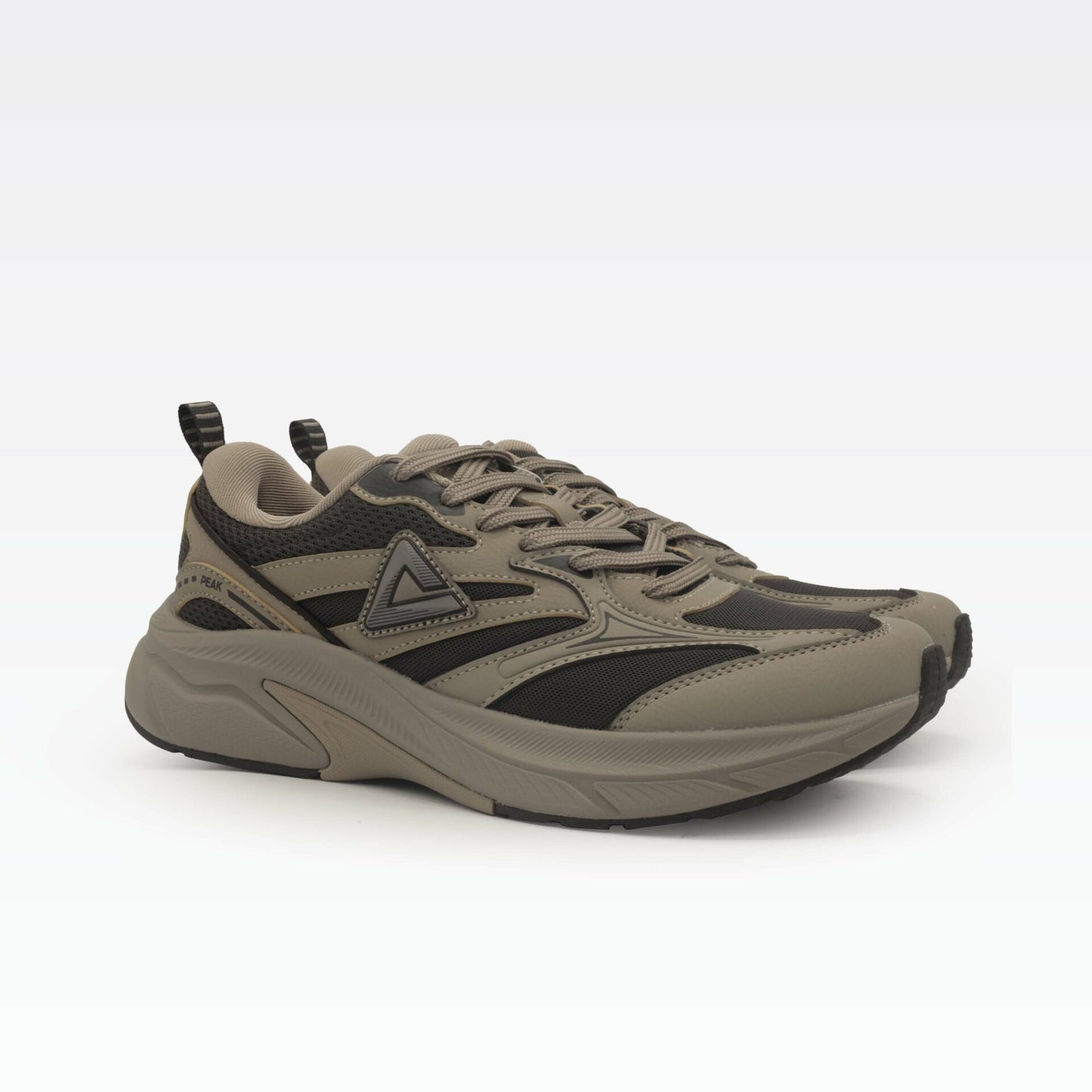 Peak running shoes dark brown coffee