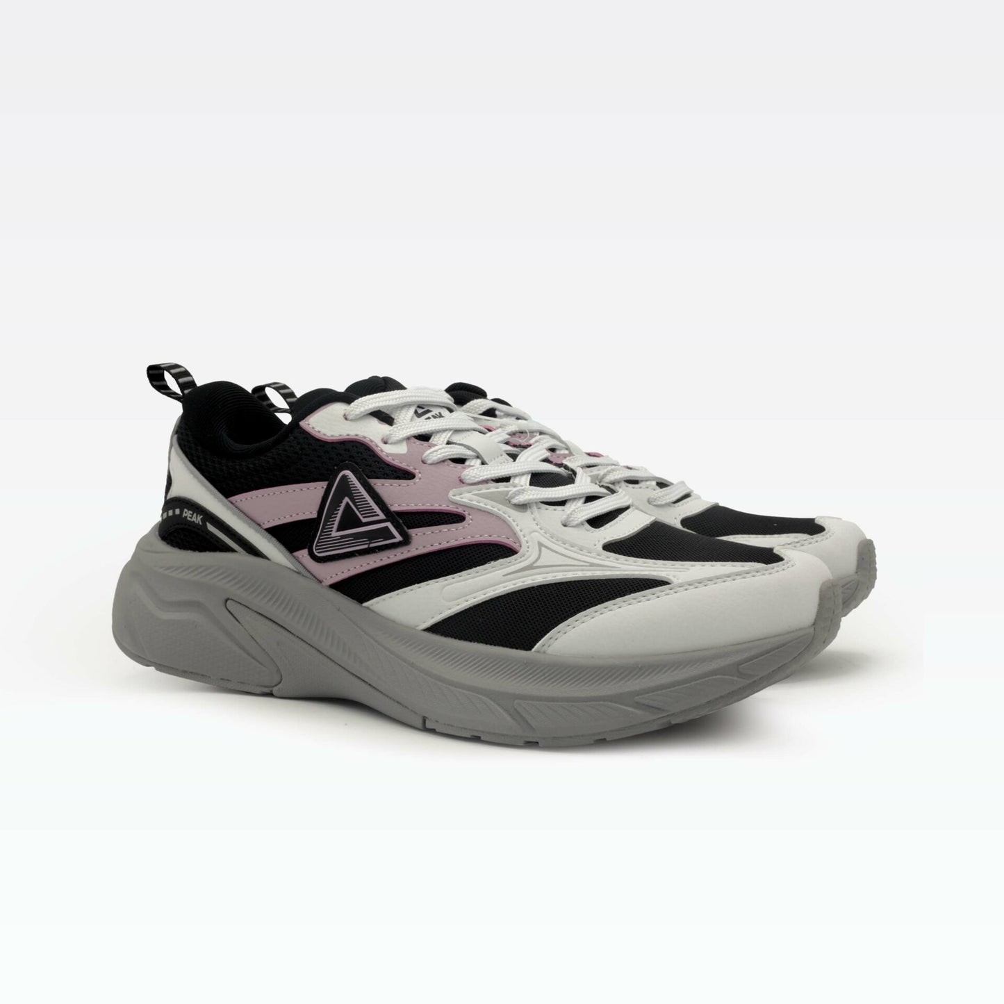 Peak running shoes light grey black