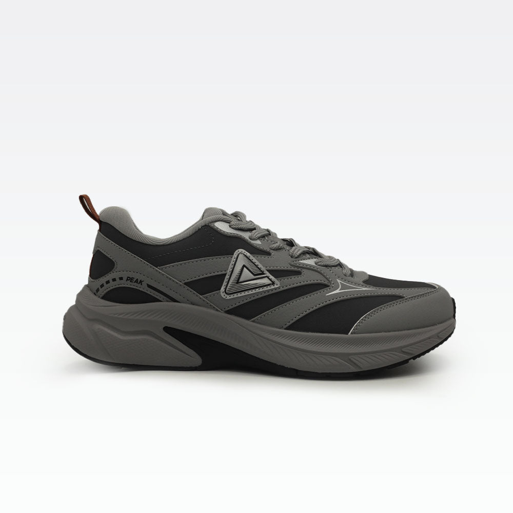 Peak running shoes silver grey dark grey