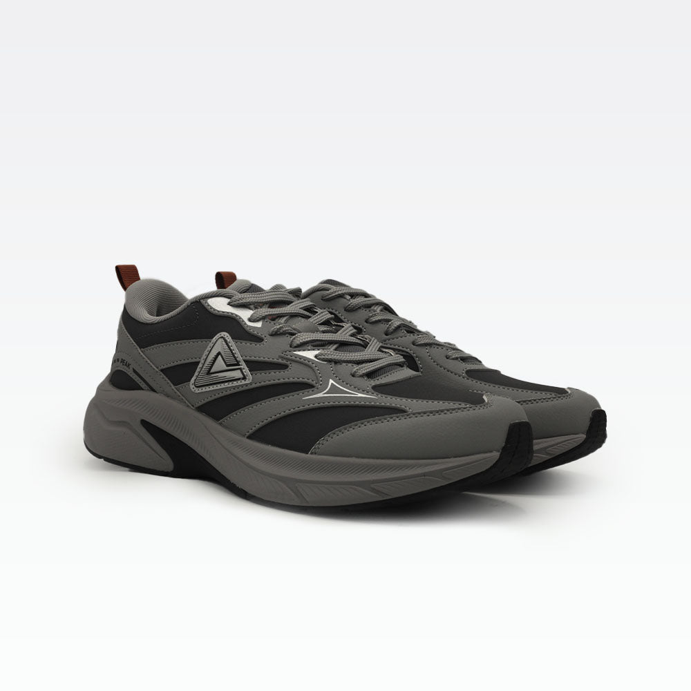 Peak running shoes silver grey dark grey