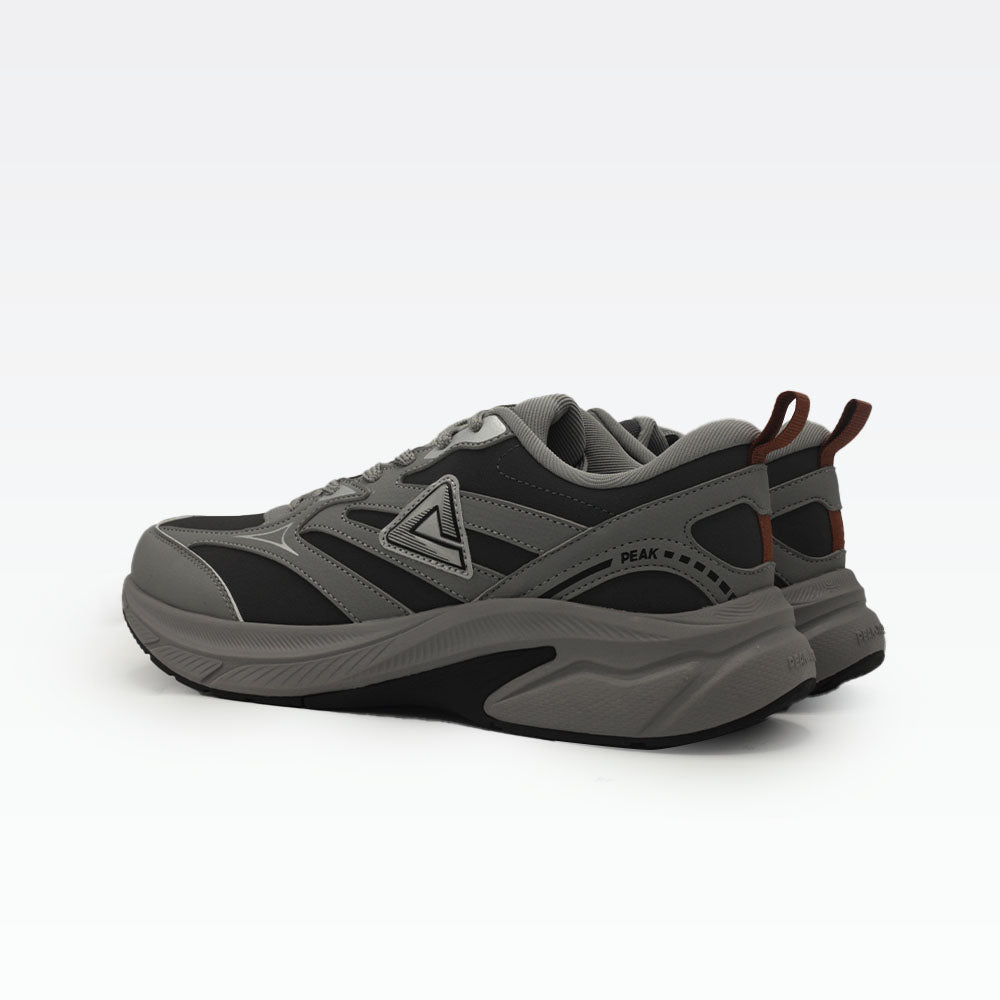 Peak running shoes silver grey dark grey