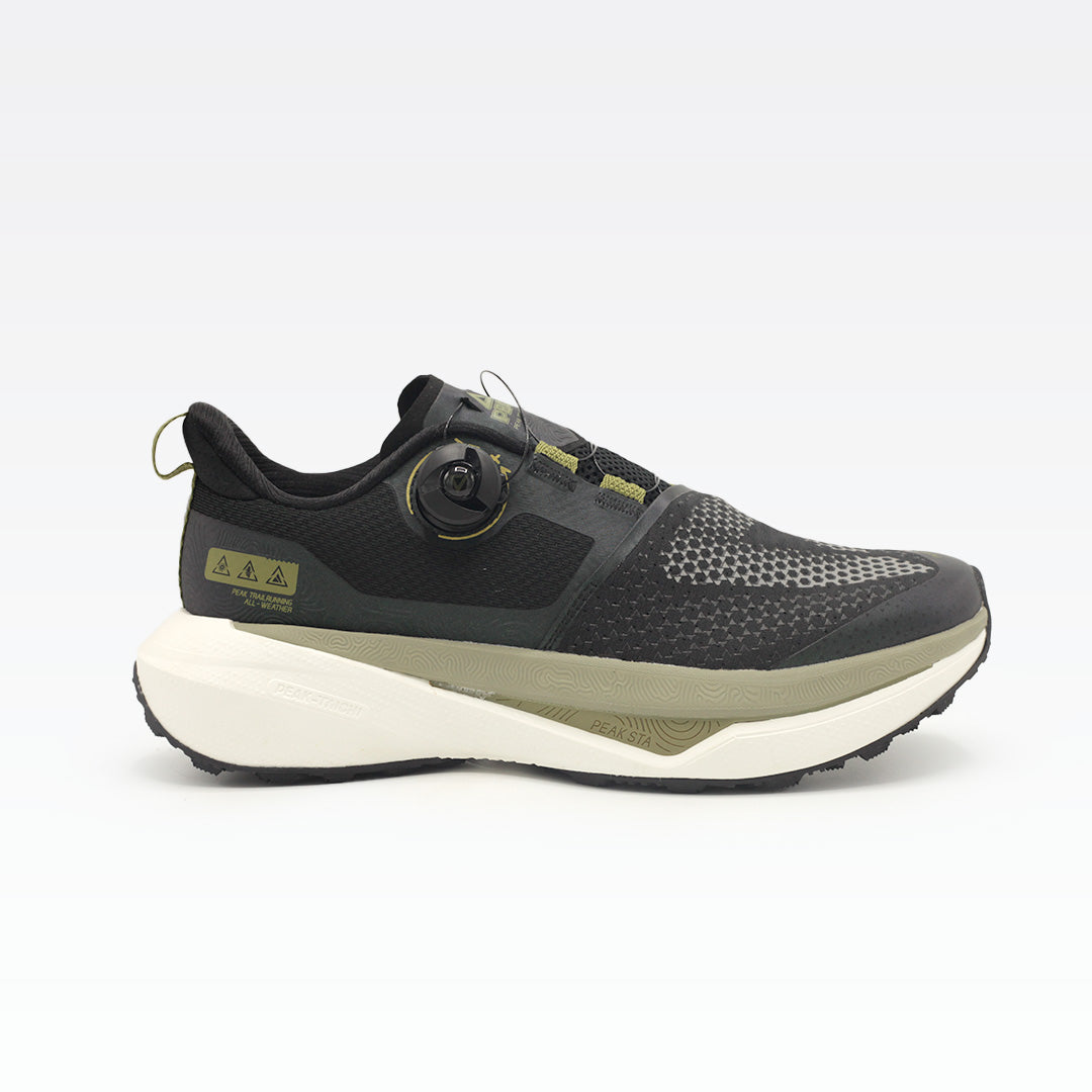 Peak taichi trail running shoes black chrome green
