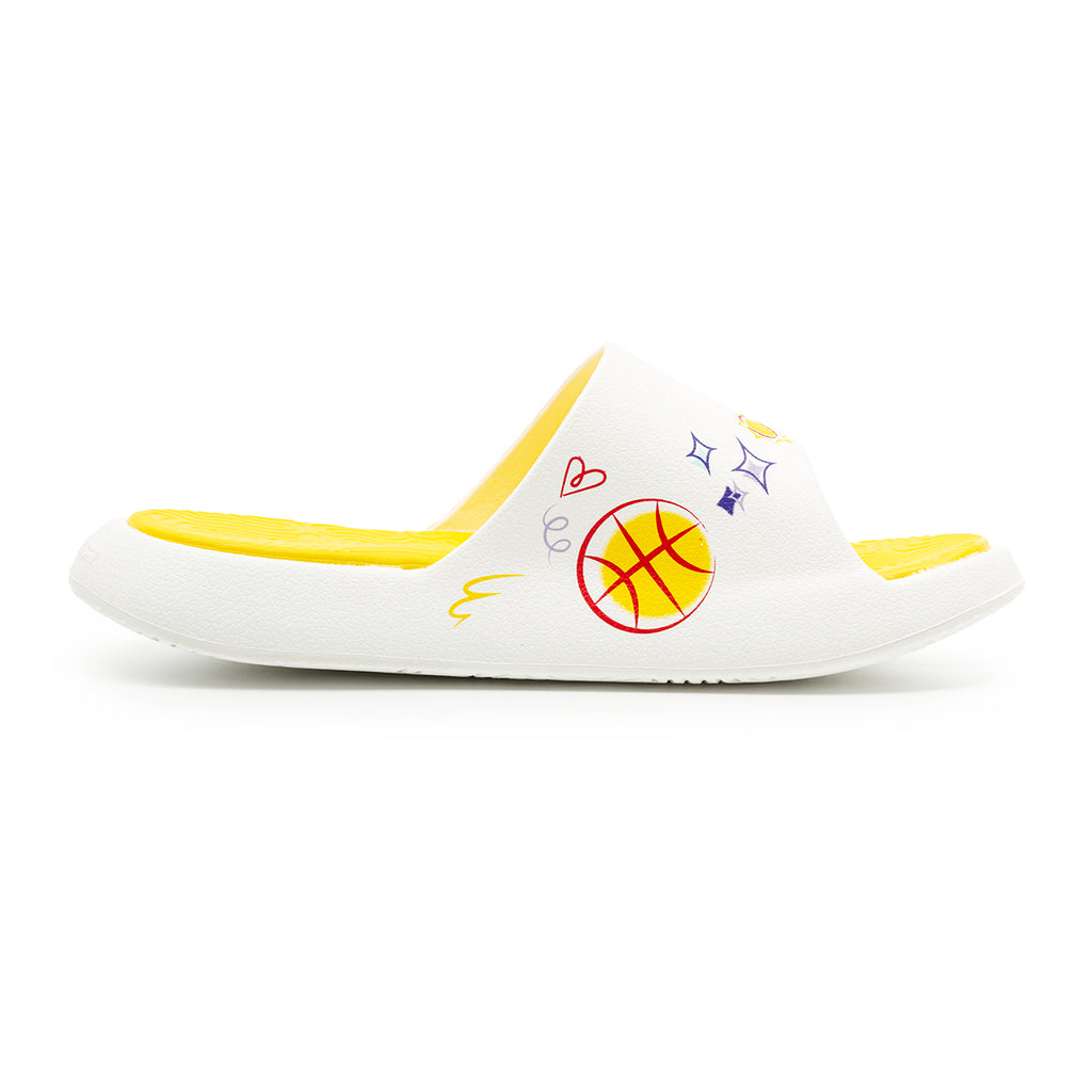 Peak Taichi Sports Slippers White Yellow