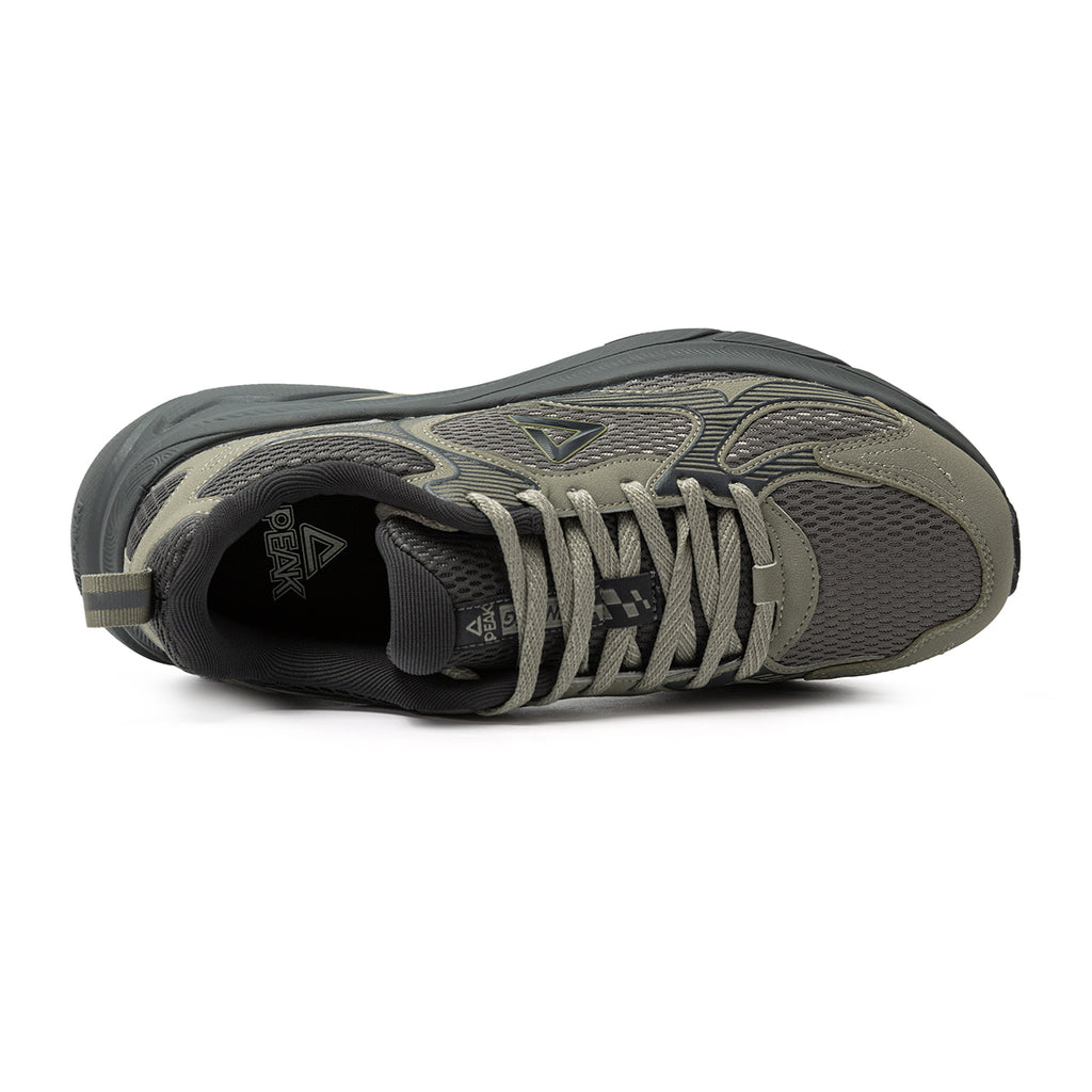 Peak Taichi Training Running Shoes Asphalt Green Magnetic Grey