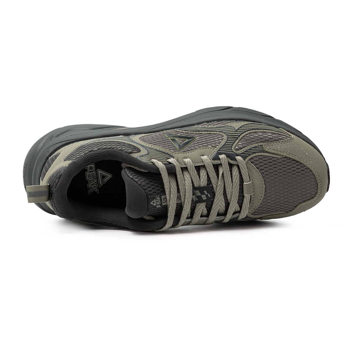 Peak Taichi Training Running Shoes Asphalt Green Magnetic Grey