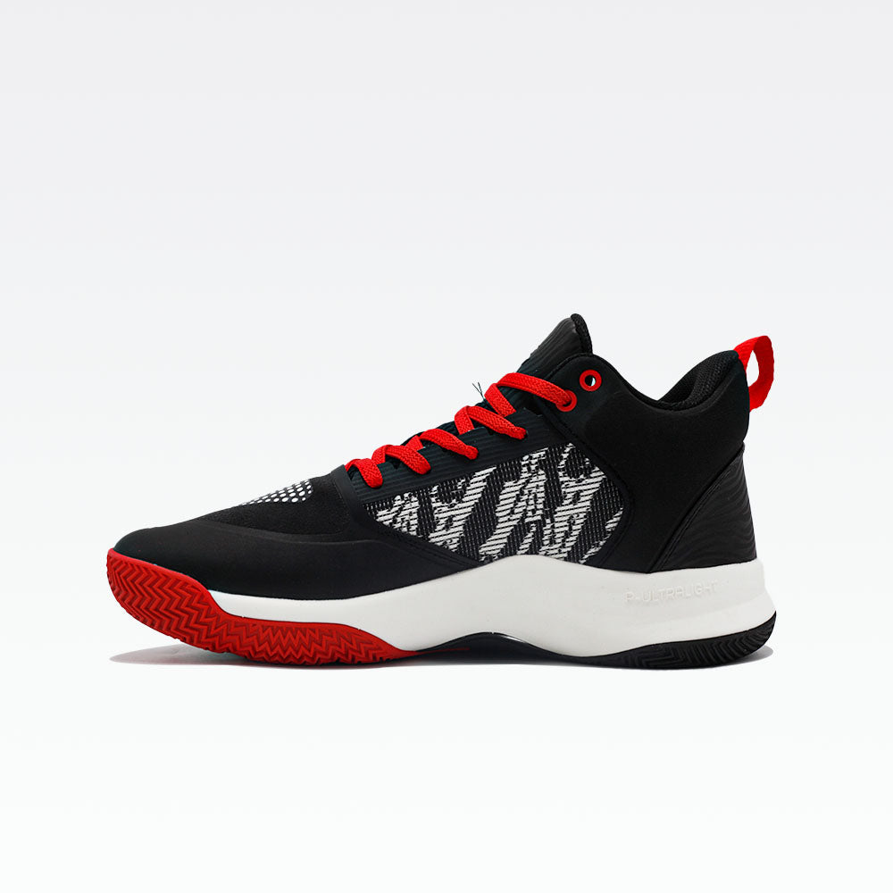 peak basketball shoes black red