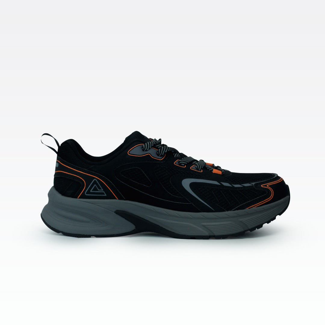 Peak taichi sports shoes black paloma gray orange