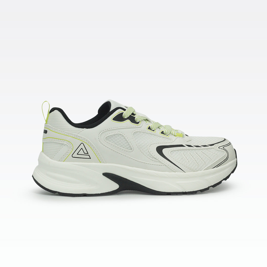 Peak taichi sports shoes Milky white black lt green