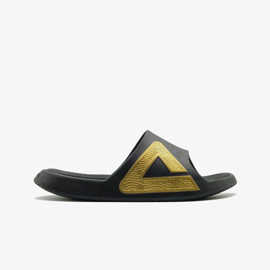 Peak slippers black gold