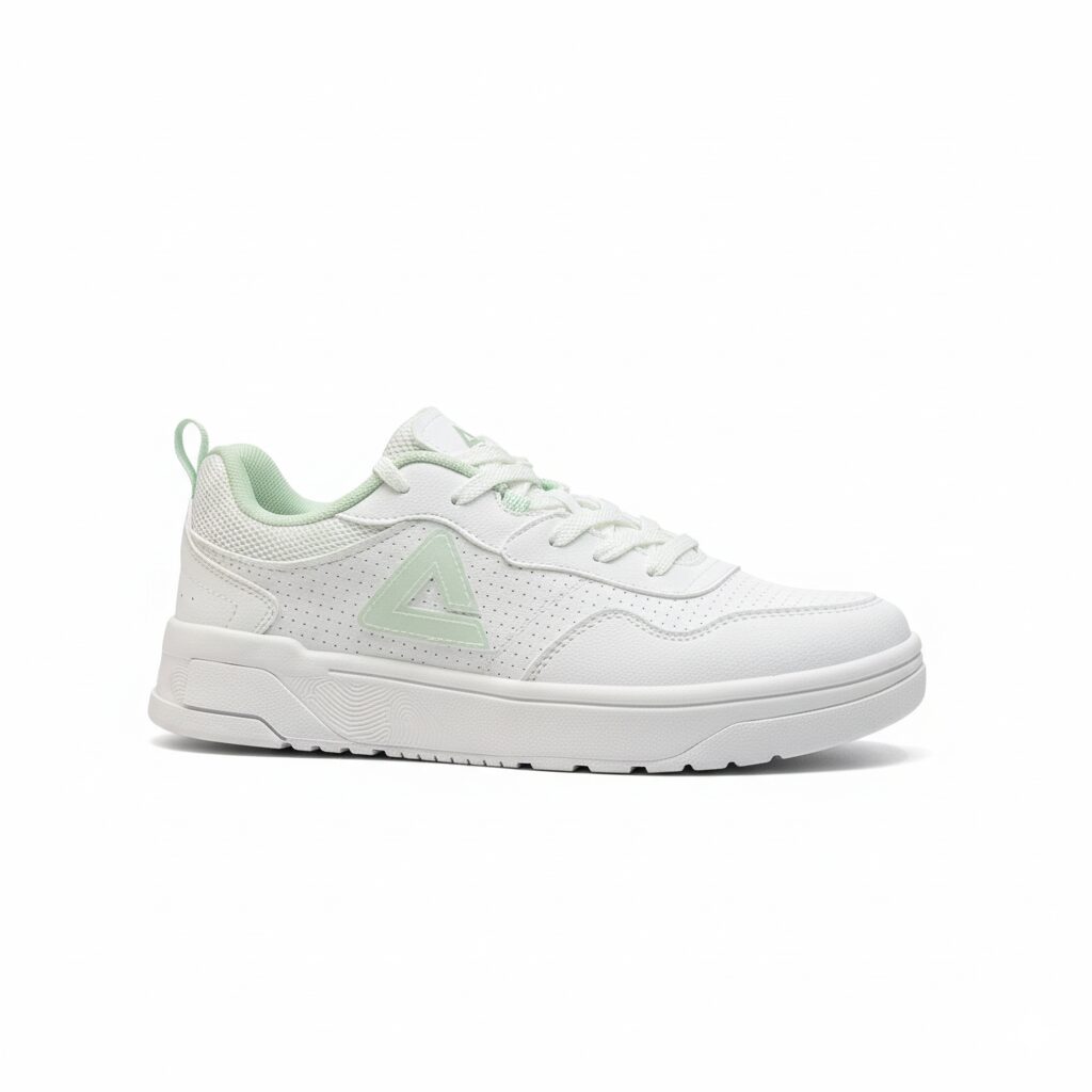 Peak Taichi Casual Flat Shoes White Lt.Green