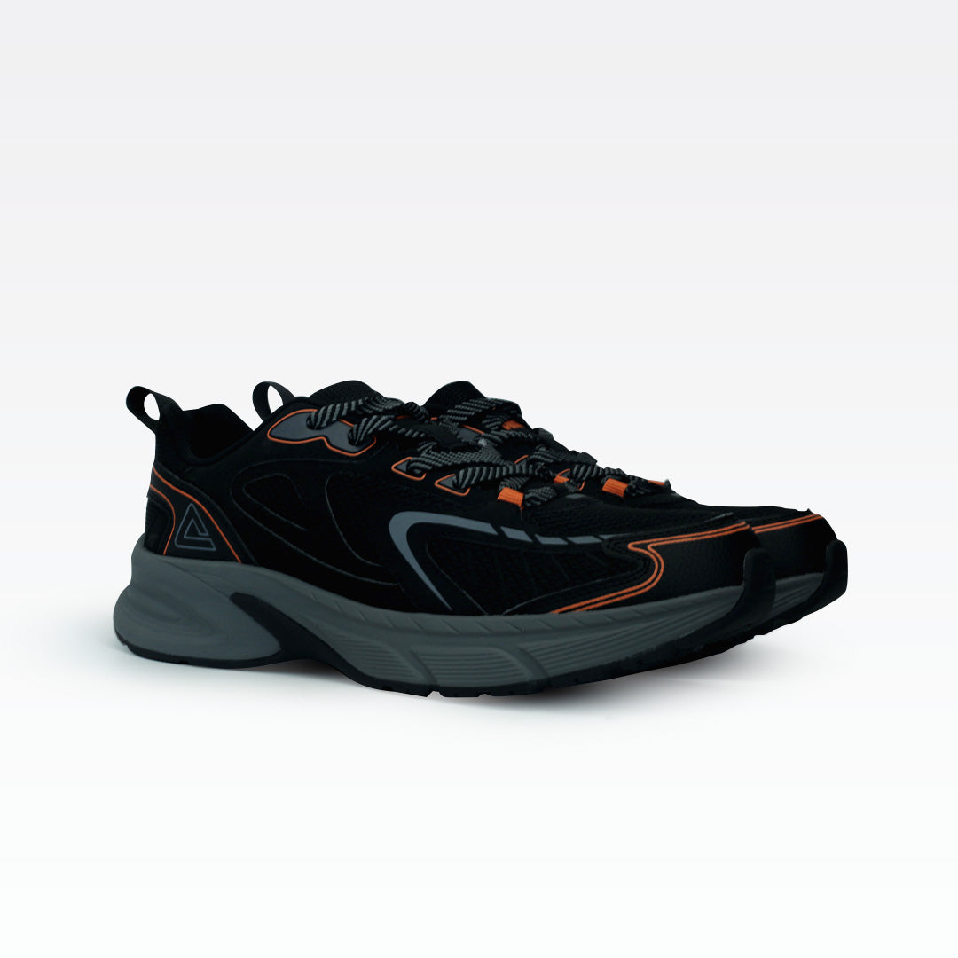 Peak taichi sports shoes black paloma gray orange