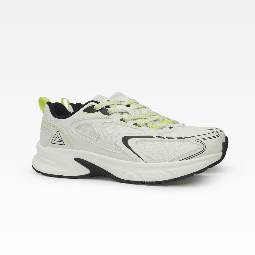 Peak taichi sports shoes Milky white black lt green