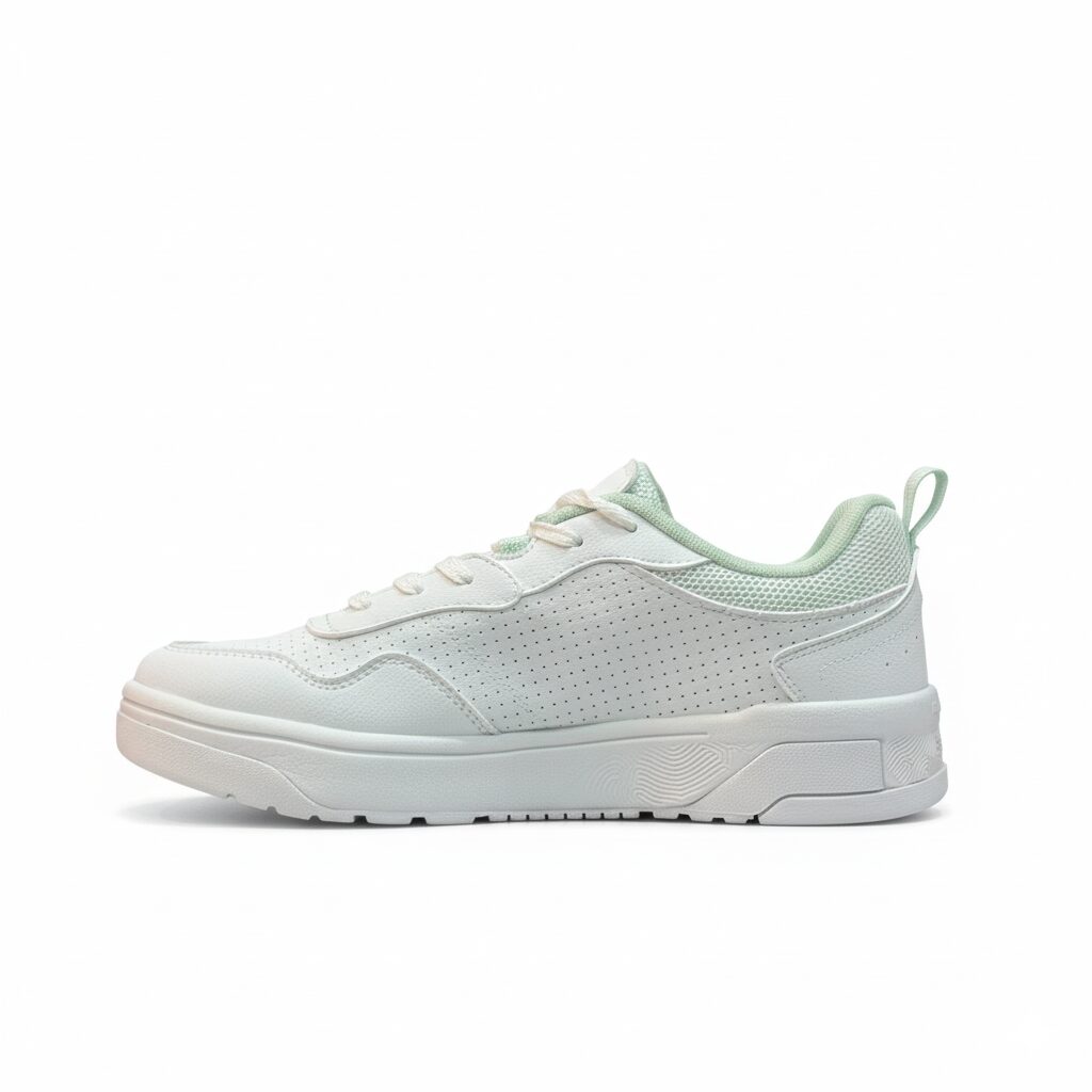 Peak Taichi Casual Flat Shoes White Lt.Green
