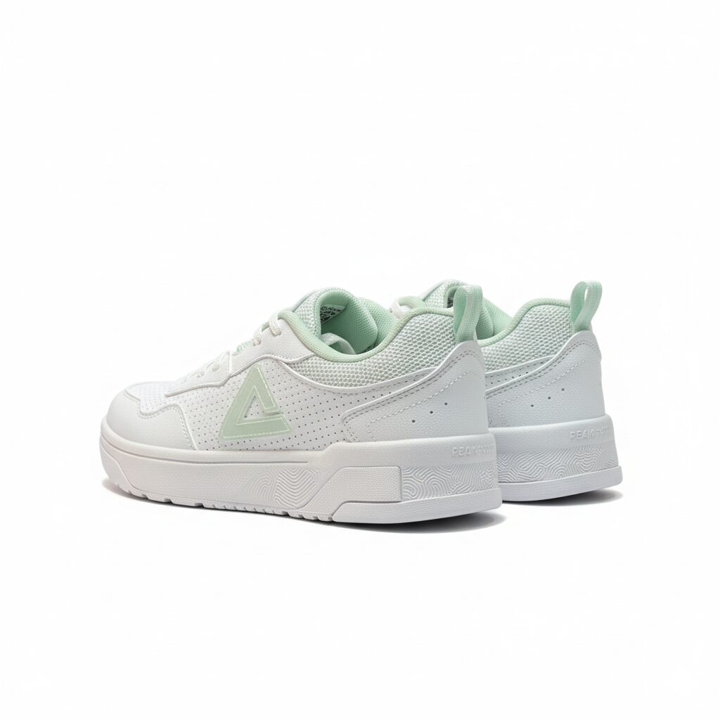 Peak Taichi Casual Flat Shoes White Lt.Green