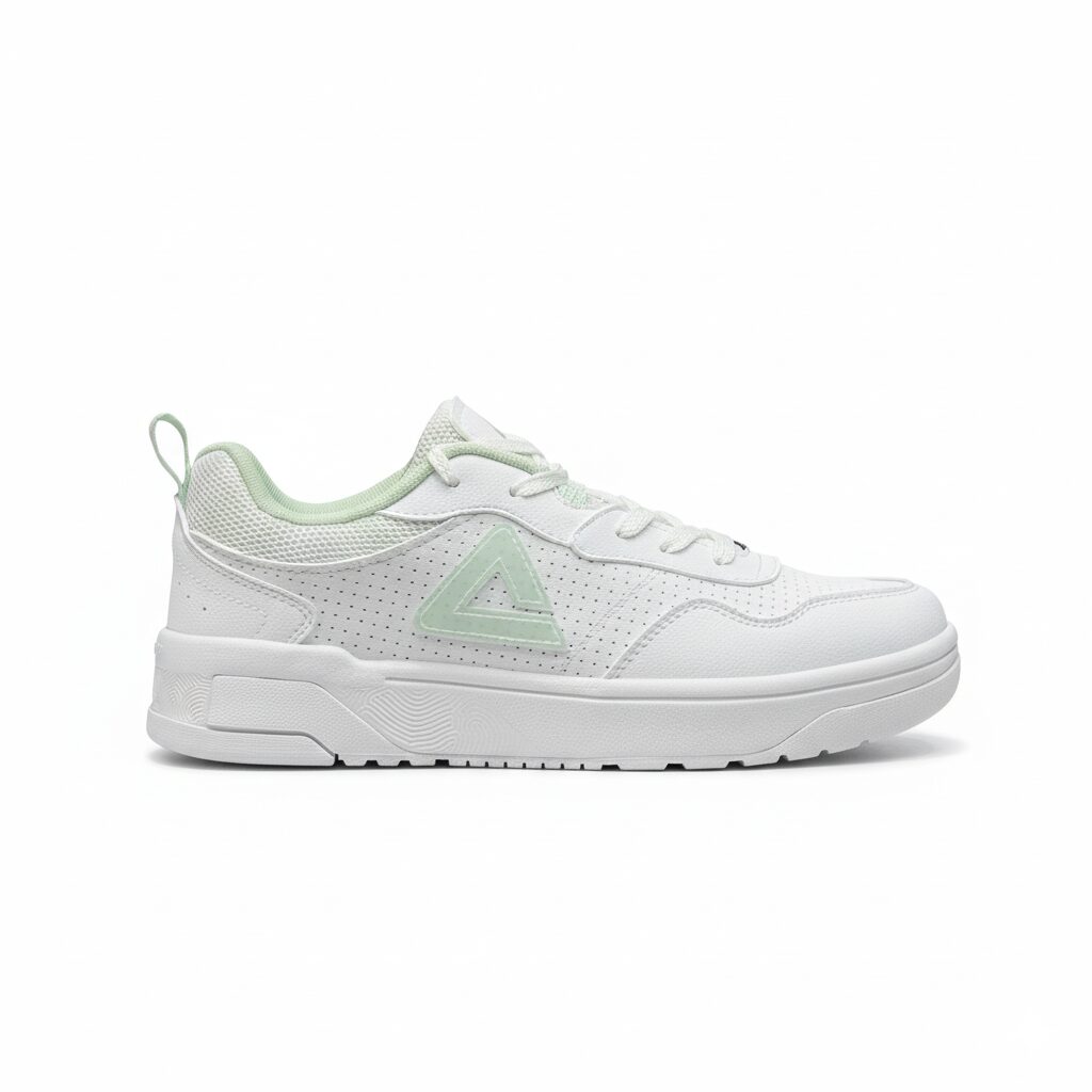 Peak Taichi Casual Flat Shoes White Lt.Green